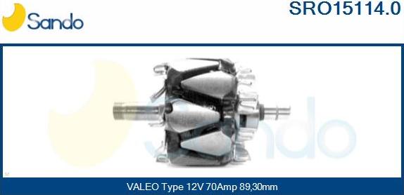 Sando SRO15114.0 - Rotors, Ģenerators autodraugiem.lv