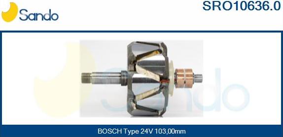 Sando SRO10636.0 - Rotors, Ģenerators autodraugiem.lv