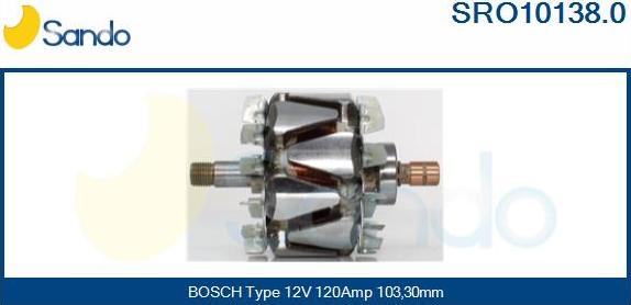 Sando SRO10138.0 - Rotors, Ģenerators autodraugiem.lv