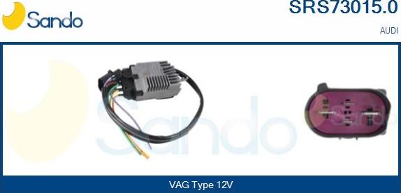 Sando SRS73015.0 - Papildus rezistors, Elektromotors-Radiatora ventilators autodraugiem.lv