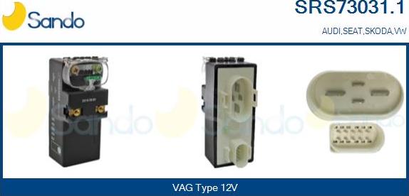 Sando SRS73031.1 - Vadības bloks, Gaisa kondicionēšanas sistēma autodraugiem.lv