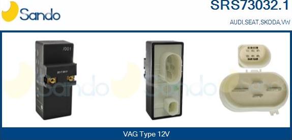 Sando SRS73032.1 - Vadības bloks, Gaisa kondicionēšanas sistēma autodraugiem.lv