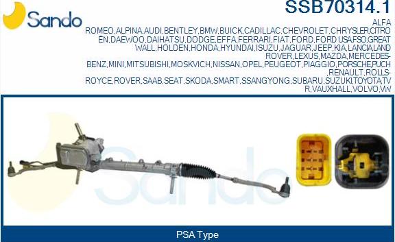 Sando SSB70314.1 - Stūres mehānisms autodraugiem.lv