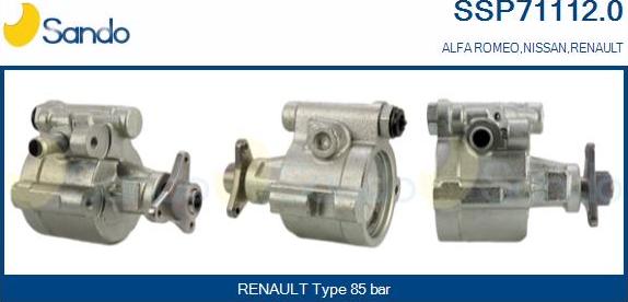 Sando SSP71112.0 - Hidrosūknis, Stūres iekārta autodraugiem.lv