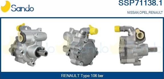 Sando SSP71138.1 - Hidrosūknis, Stūres iekārta autodraugiem.lv