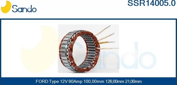 Sando SSR14005.0 - Stators, Ģenerators autodraugiem.lv