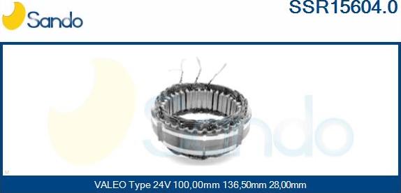Sando SSR15604.0 - Stators, Ģenerators autodraugiem.lv
