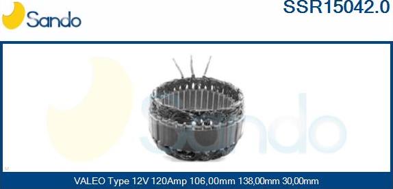 Sando SSR15042.0 - Stators, Ģenerators autodraugiem.lv