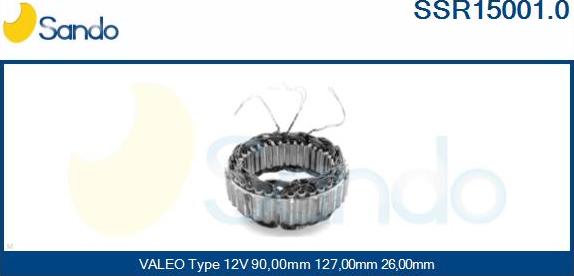 Sando SSR15001.0 - Stators, Ģenerators autodraugiem.lv
