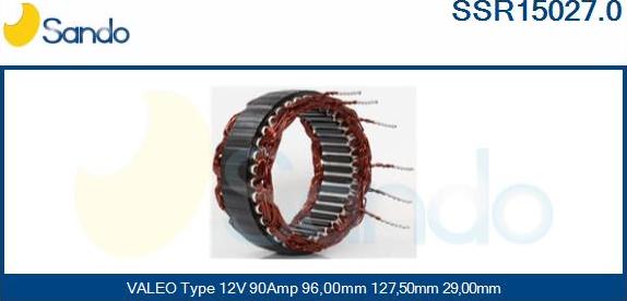 Sando SSR15027.0 - Stators, Ģenerators autodraugiem.lv