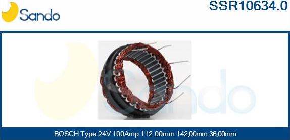 Sando SSR10634.0 - Stators, Ģenerators autodraugiem.lv