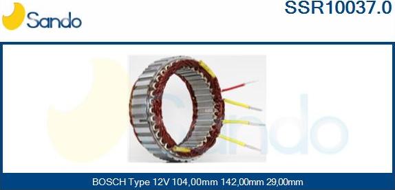 Sando SSR10037.0 - Stators, Ģenerators autodraugiem.lv