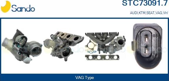 Sando STC73091.7 - Kompresors, Turbopūte autodraugiem.lv