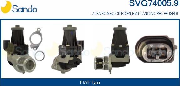 Sando SVG74005.9 - Izpl. gāzu recirkulācijas vārsts autodraugiem.lv