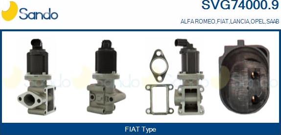 Sando SVG74000.9 - Izpl. gāzu recirkulācijas vārsts autodraugiem.lv
