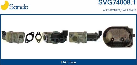 Sando SVG74008.1 - Izpl. gāzu recirkulācijas vārsts autodraugiem.lv