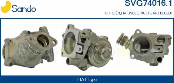 Sando SVG74016.1 - Izpl. gāzu recirkulācijas vārsts autodraugiem.lv