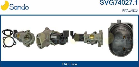 Sando SVG74027.1 - Izpl. gāzu recirkulācijas vārsts autodraugiem.lv