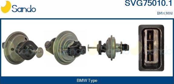 Sando SVG75010.1 - Izpl. gāzu recirkulācijas vārsts autodraugiem.lv