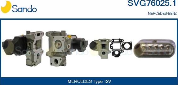 Sando SVG76025.1 - Izpl. gāzu recirkulācijas vārsts autodraugiem.lv