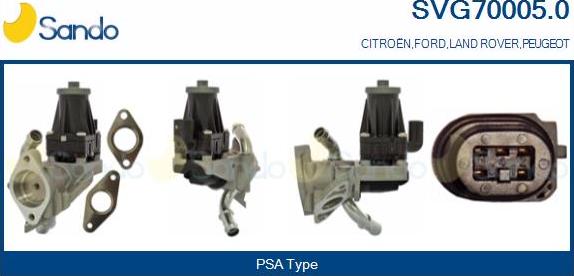 Sando SVG70005.0 - Izpl. gāzu recirkulācijas vārsts autodraugiem.lv