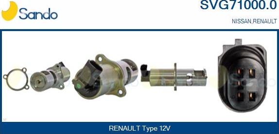 Sando SVG71000.0 - Izpl. gāzu recirkulācijas vārsts autodraugiem.lv