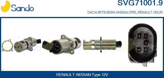 Sando SVG71001.9 - Izpl. gāzu recirkulācijas vārsts autodraugiem.lv