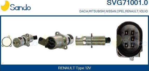 Sando SVG71001.0 - Izpl. gāzu recirkulācijas vārsts autodraugiem.lv