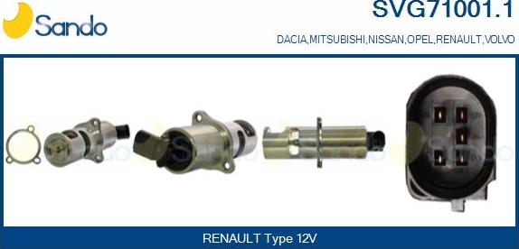 Sando SVG71001.1 - Izpl. gāzu recirkulācijas vārsts autodraugiem.lv
