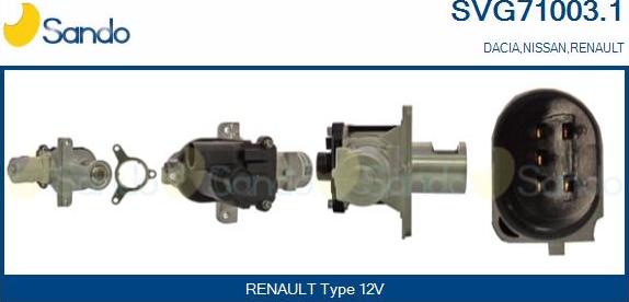 Sando SVG71003.1 - Izpl. gāzu recirkulācijas vārsts autodraugiem.lv