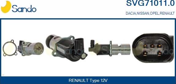 Sando SVG71011.0 - Izpl. gāzu recirkulācijas vārsts autodraugiem.lv