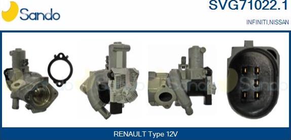 Sando SVG71022.1 - Izpl. gāzu recirkulācijas vārsts autodraugiem.lv