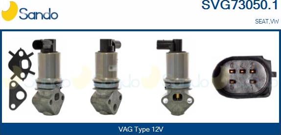 Sando SVG73050.1 - Izpl. gāzu recirkulācijas vārsts autodraugiem.lv