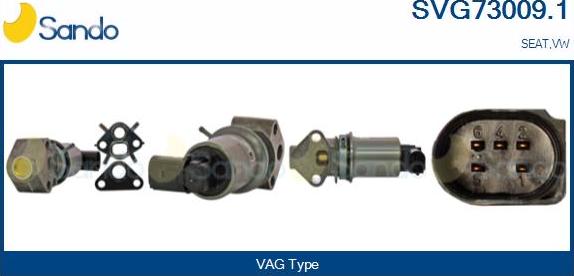Sando SVG73009.1 - Izpl. gāzu recirkulācijas vārsts autodraugiem.lv