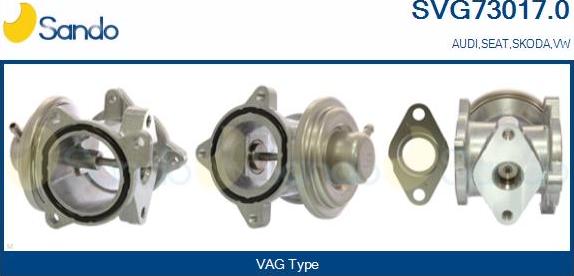 Sando SVG73017.0 - Izpl. gāzu recirkulācijas vārsts autodraugiem.lv