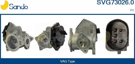 Sando SVG73026.0 - Izpl. gāzu recirkulācijas vārsts autodraugiem.lv