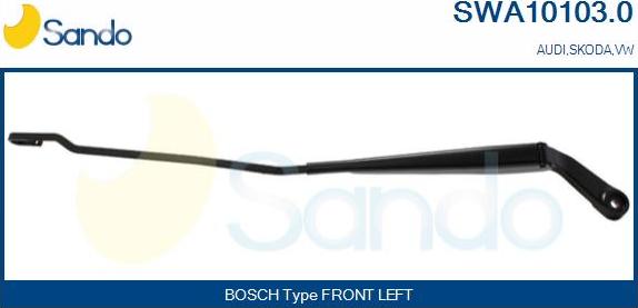 Sando SWA10103.0 - Stikla tīrītāja svira, Stiklu tīrīšanas sistēma autodraugiem.lv