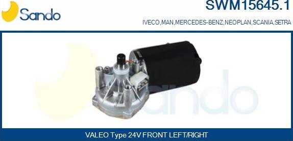 Sando SWM15645.1 - Stikla tīrītāju motors autodraugiem.lv