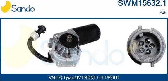 Sando SWM15632.1 - Stikla tīrītāju motors autodraugiem.lv