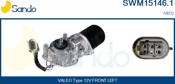 Sando SWM15146.1 - Stikla tīrītāju motors autodraugiem.lv