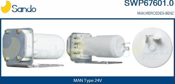 Sando SWP67601.0 - Ūdenssūknis, Stiklu tīrīšanas sistēma autodraugiem.lv