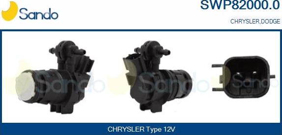 Sando SWP82000.0 - Ūdenssūknis, Stiklu tīrīšanas sistēma autodraugiem.lv