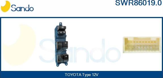 Sando SWR86019.0 - Slēdzis, Stikla pacēlājmehānisms autodraugiem.lv