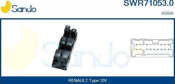 Sando SWR71053.0 - Slēdzis, Stikla pacēlājmehānisms autodraugiem.lv