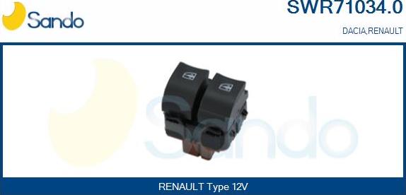 Sando SWR71034.0 - Slēdzis, Stikla pacēlājmehānisms autodraugiem.lv