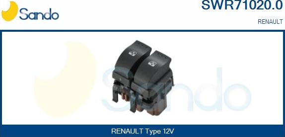 Sando SWR71020.0 - Slēdzis, Stikla pacēlājmehānisms autodraugiem.lv