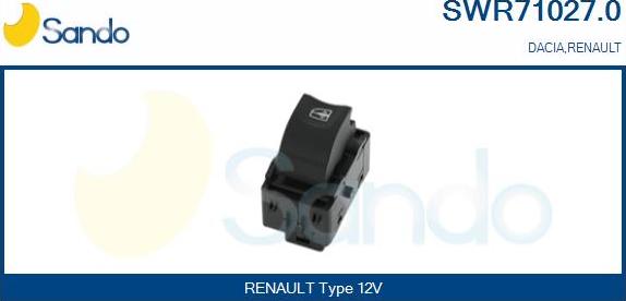 Sando SWR71027.0 - Slēdzis, Stikla pacēlājmehānisms autodraugiem.lv