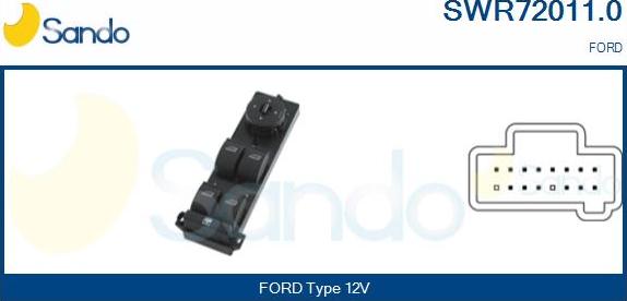 Sando SWR72011.0 - Slēdzis, Stikla pacēlājmehānisms autodraugiem.lv