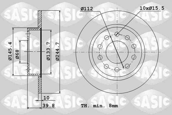 Sasic 9004803J - Bremžu diski autodraugiem.lv