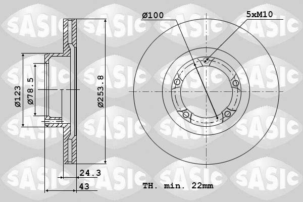Sasic 9004820J - Bremžu diski autodraugiem.lv